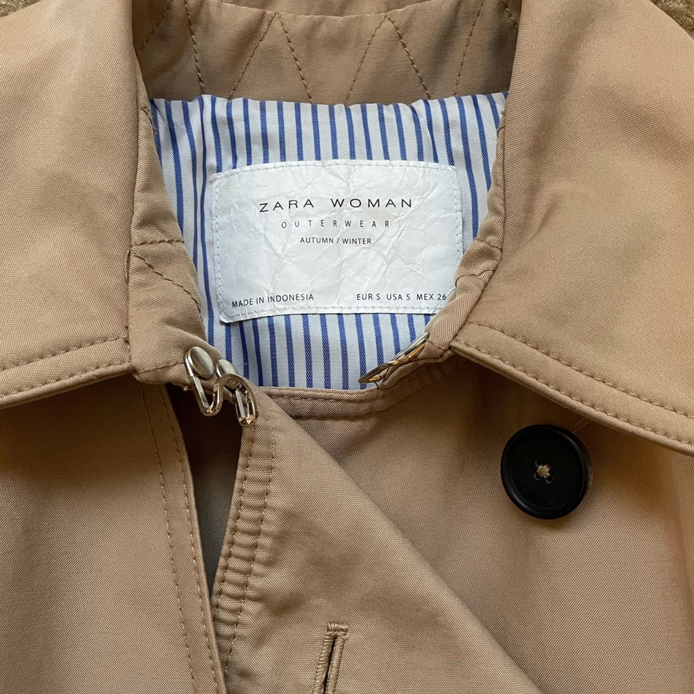 Zara Short Trench Coat - Picture 3 of 7